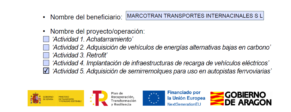 adquisición semirremolques autopista ferroviaria